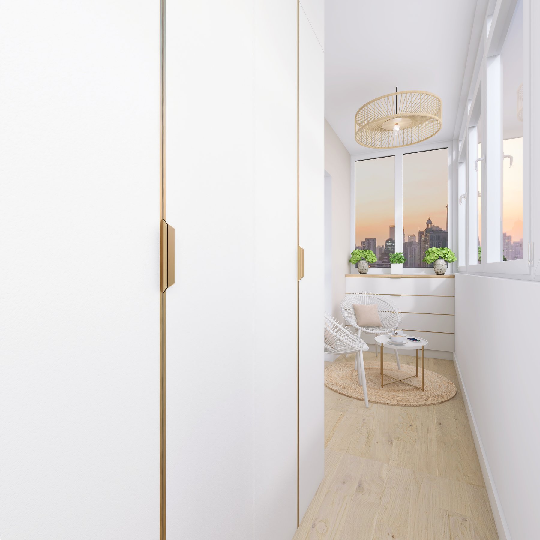 Balcon, detaliu textil