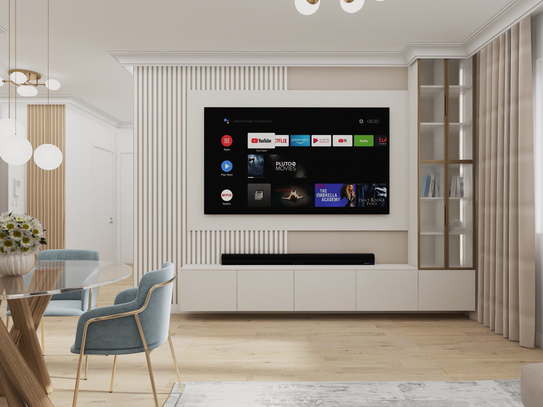Living seara, iluminat ambient