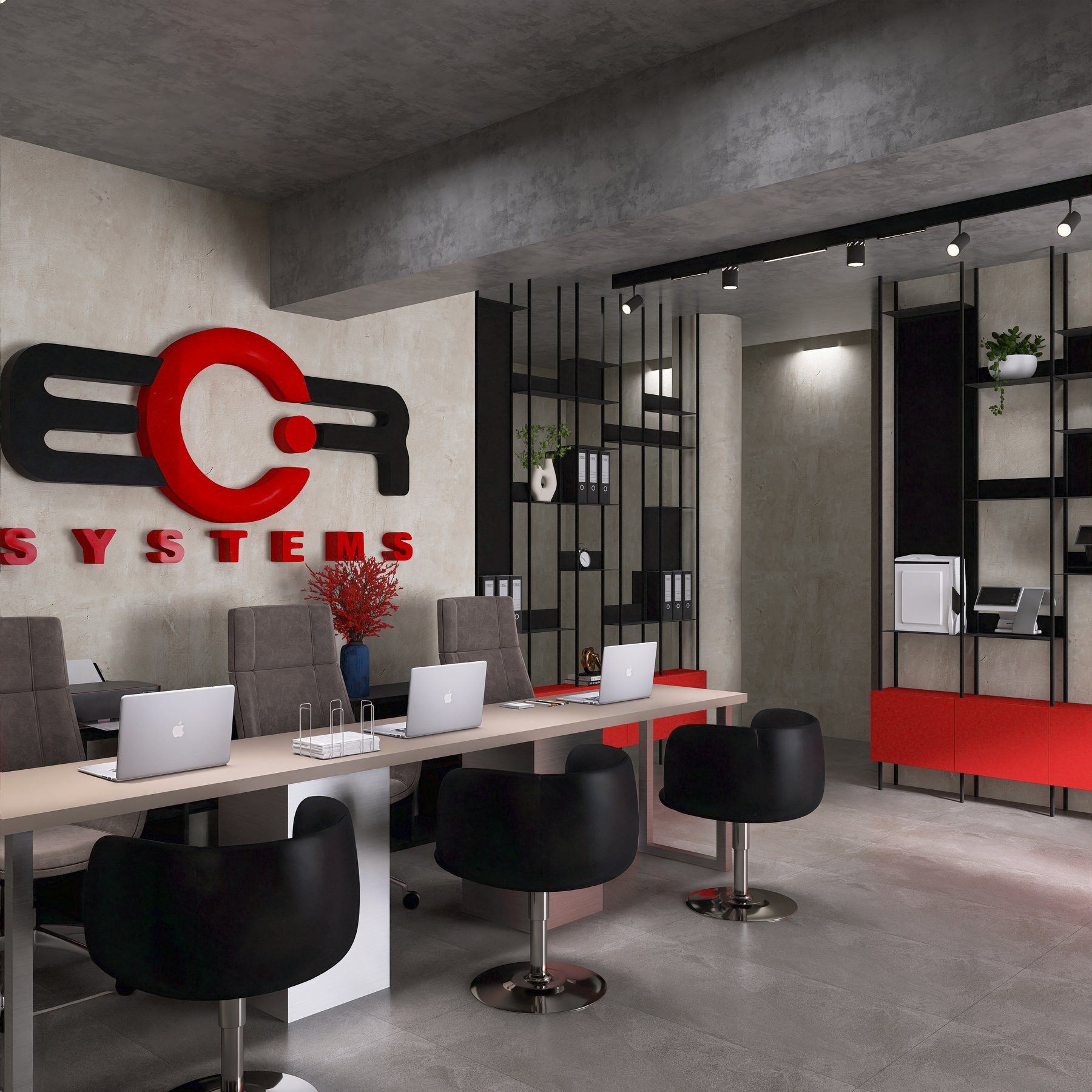 ECR Office, detaliu identitate vizuală