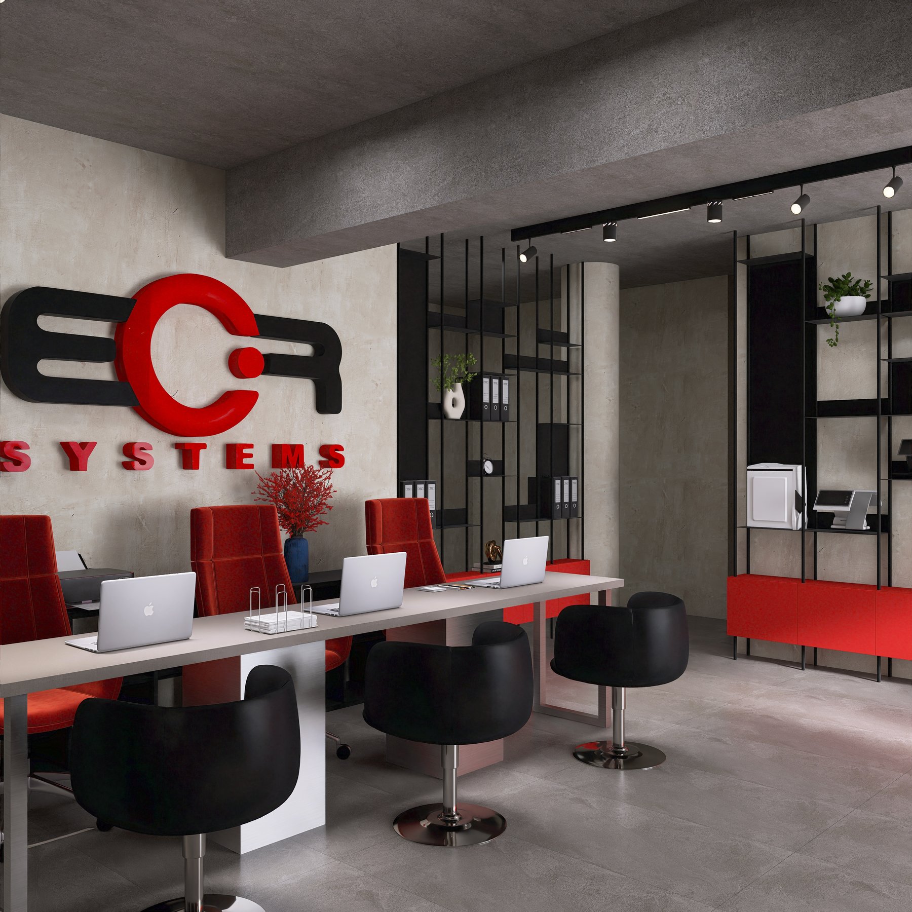 ECR Office, detaliu compoziție