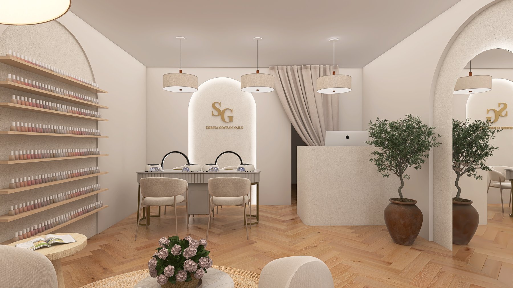Nail Studio Vienna, design Japandi