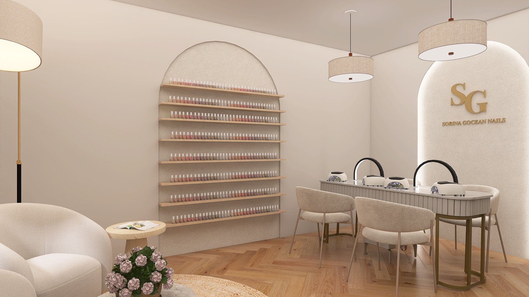 Nail Studio Vienna, detaliu compoziție