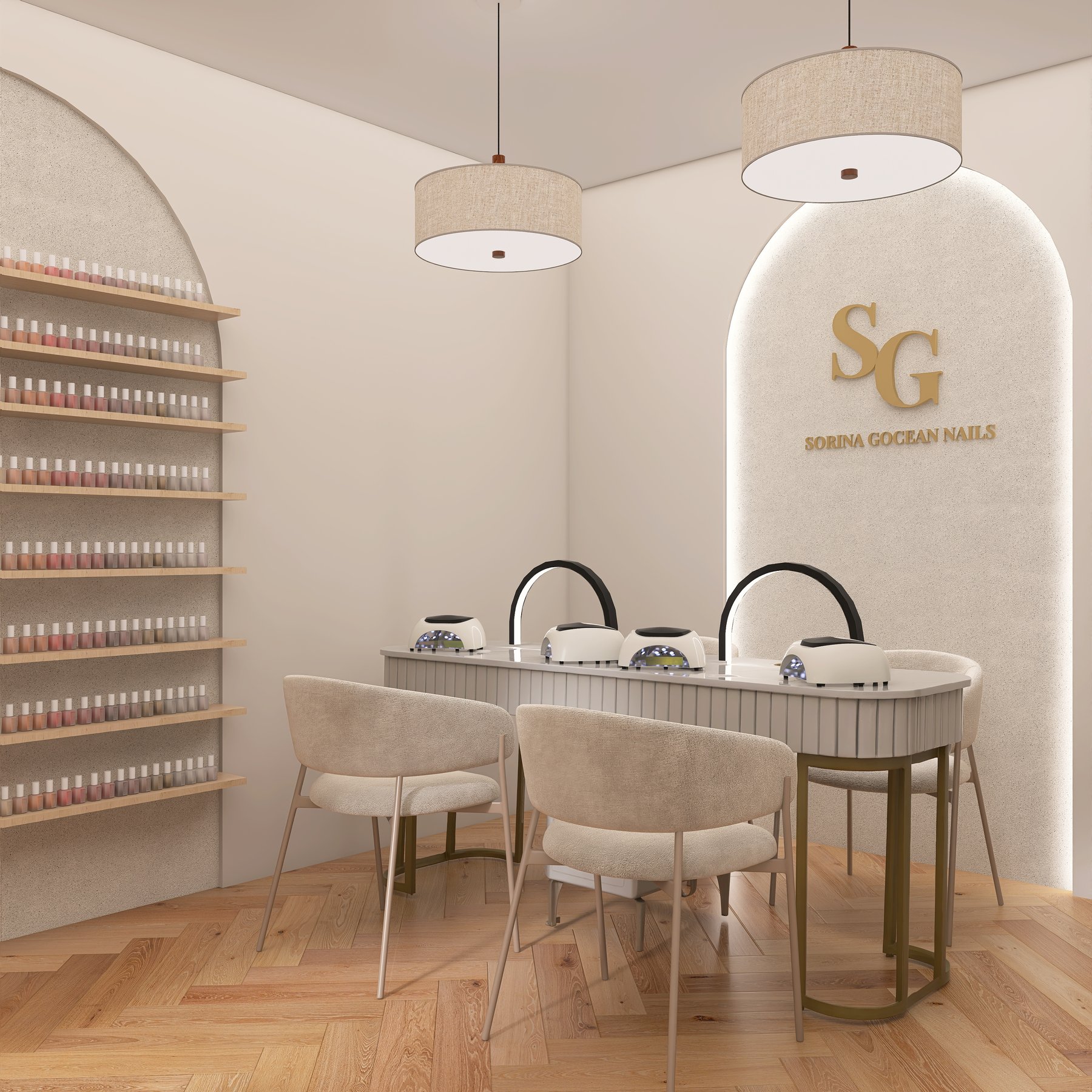 Nail Studio Vienna, mobilier compact