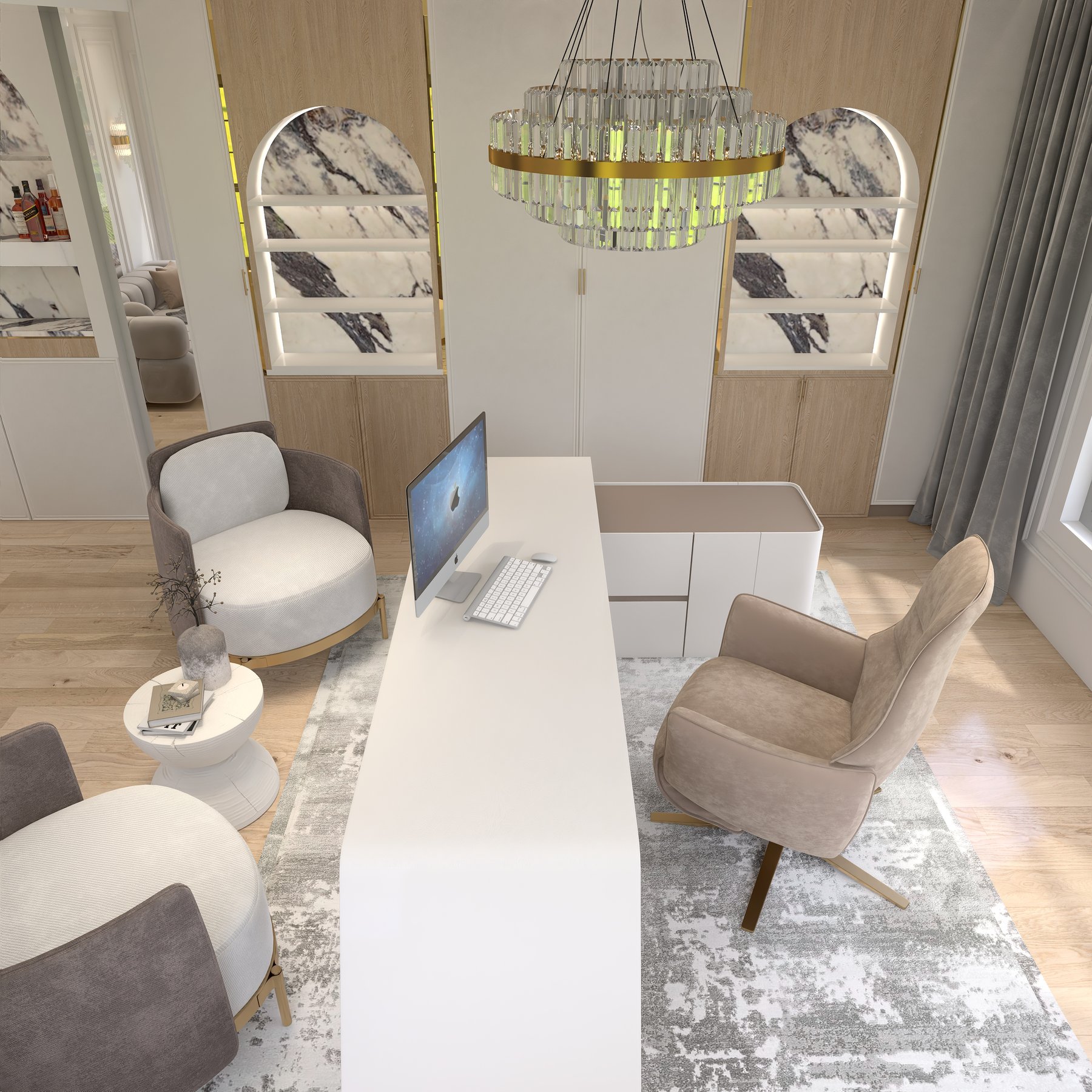 Office M, detaliu compoziție